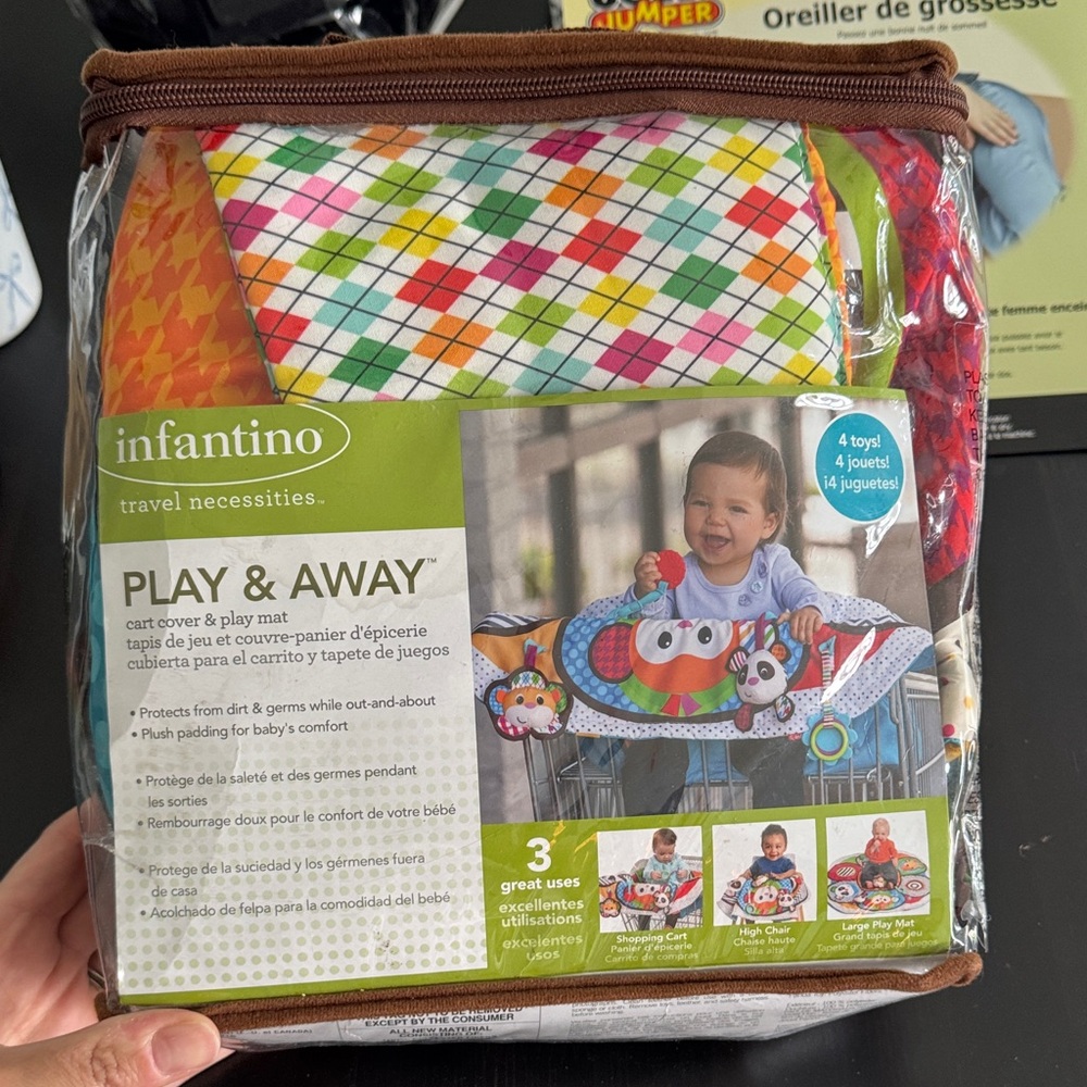 Infantino Play & Away Cart Cover with Colorful Plaid
